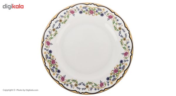 سرویس غذاخوری 102 پارچه چینی زرین ایران سری ایتالیا اف مدل Golestan درجه یک