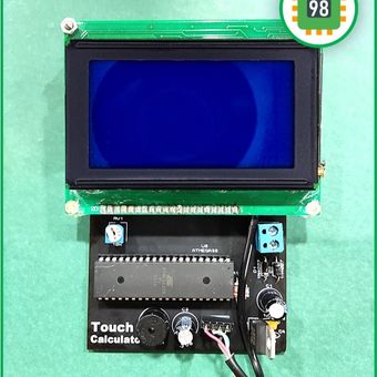کیت ماشین حساب تاچ اسکرین با LCD گرافیکی و AVR