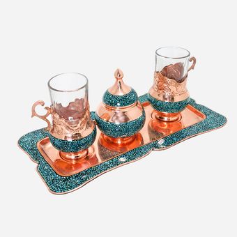 ست 4 تکه چایخوری فیروزه کوبی کد fi145