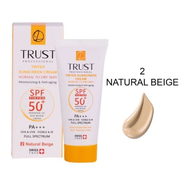 کرم ضد آفتاب رنگی و ضد پیری بژ تیره (پوست خشک تا نرمال) (2024)