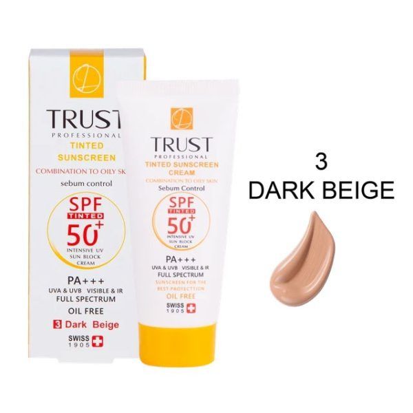 کرم ضد آفتاب رنگی و کنترل چربی بژ تیره (پوست مختلط تا چرب) (2024)