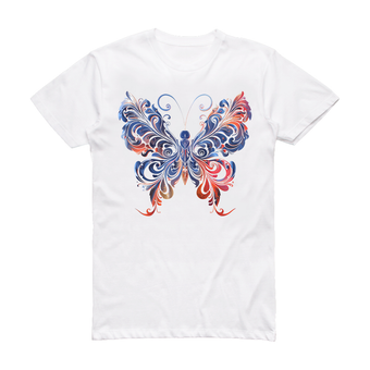 تیشرت زنانه و دخترانه سفید ارزان طرح باترفلای