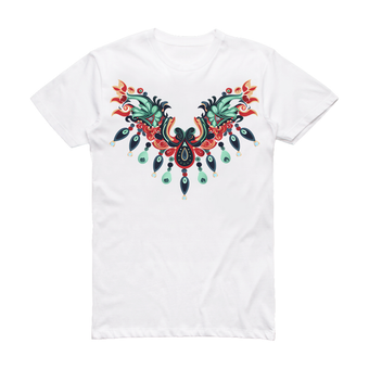 تیشرت زنانه و دخترانه سفید ارزان طرح گردبند 5