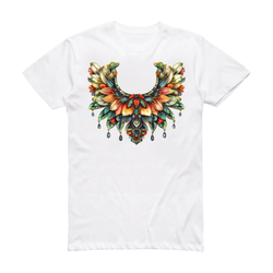 تیشرت زنانه و دخترانه سفید ارزان طرح گردنبند 7