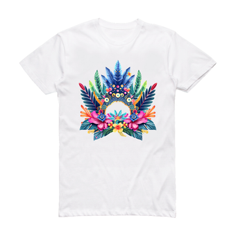 تیشرت زنانه و دخترانه سفید ارزان طرح فلورال 10