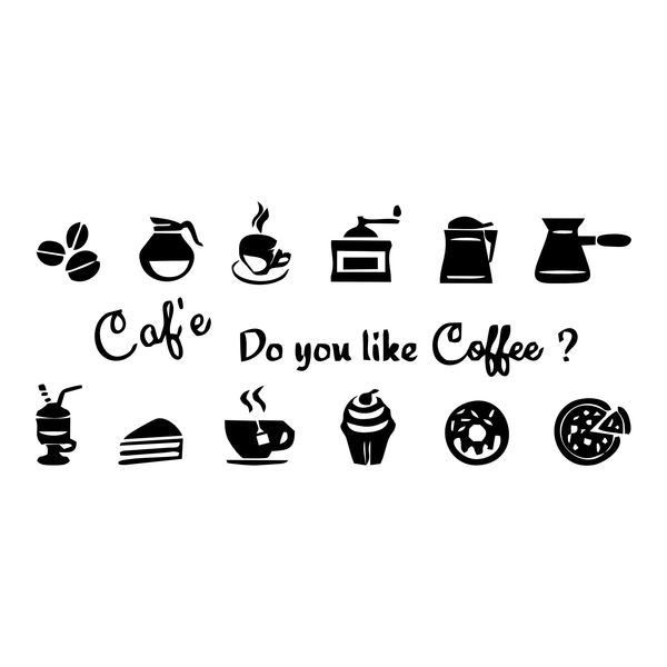 استیکر مدل Coffee shop کد K7