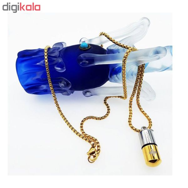 گردنبند مردانه طرح کپسول عشق کد gd02*701