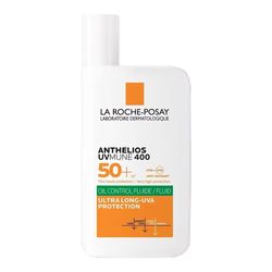 فلوئید ضدآفتاب بیرنگ لاروش پوزای +SPF50 مدل Anthelios حاوی محافظ UVA ،UVB، ضدآب مناسب برای انواع پوست حجم 50 میلیلیتر