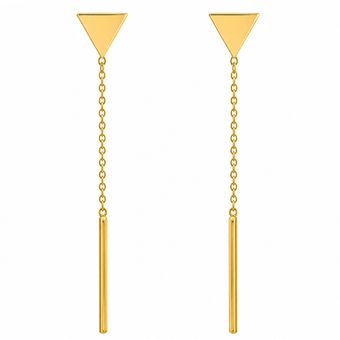 گوشواره بخیه‌ای طلا 18 عیار زنانه گالری صادقی مدل مثلث