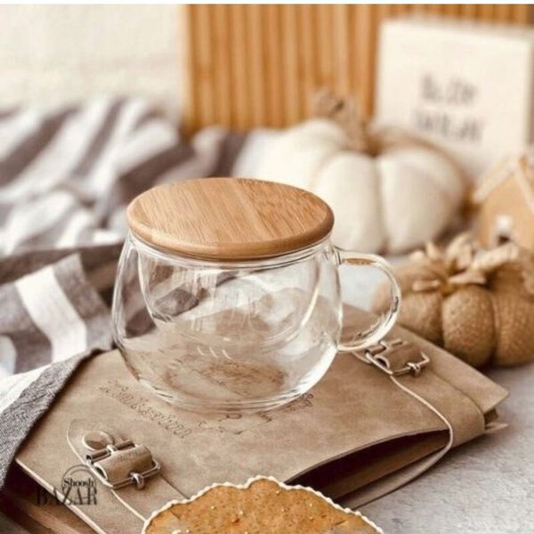 لیوان دمنوش درب بامبو