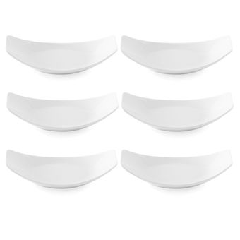 زیتون خوری چینی زرین ایران مدل آشپزخانه کد 18 سفید درجه یک بسته 6 عددی