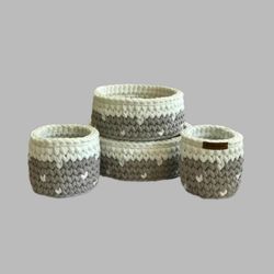 سبد قلاب بافی تریکو کد 4534 مجموعه 4 عددی