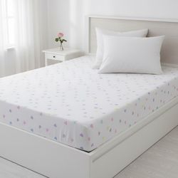 ملحفه نخ پنبه انگلیش هوم مدل Pastel Hearts یک نفره سایز 240x160 سانتیمتر