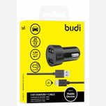 شارژر فندکی 24 وات بودی مدل M8J622T به همراه کابل با گارانتی شرکتی