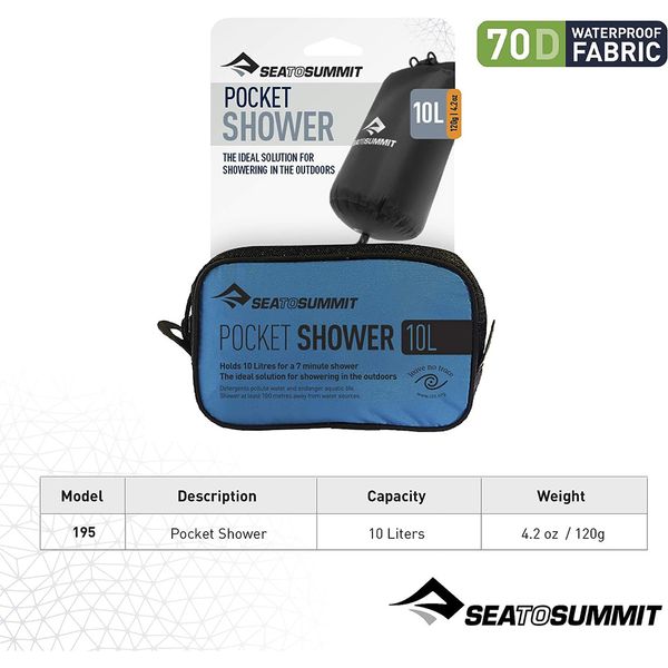 دوش سفری سی تو سامیت مدل Pocket Shower 10L گنجایش 10 لیتر