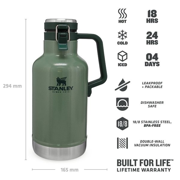 فلاسک استنلی مدل CLASSIC EASY-POUR GROWLER کد F 2021 گنجایش 2 لیتر