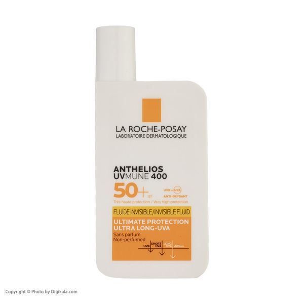 فلوئید ضدآفتاب بیرنگ لاروش پوزای +SPF50 مدل UVMune400 مناسب انواع پوست، حجم 50 میلیلیتر