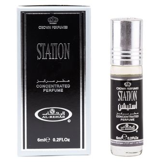 عطر جیبی مردانه الرحاب مدل STATION حجم 6 میلی‌لیتر