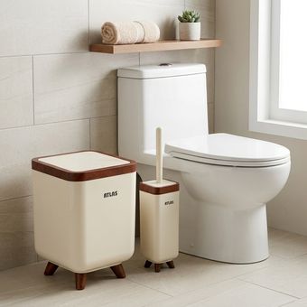 سطل وفرچه طرح‌چوب اطلس مدل ژیوار کد 706