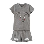 ست تی شرت آستین کوتاه و شلوارک راحتی نوزادی مدل MDSS-CH2404