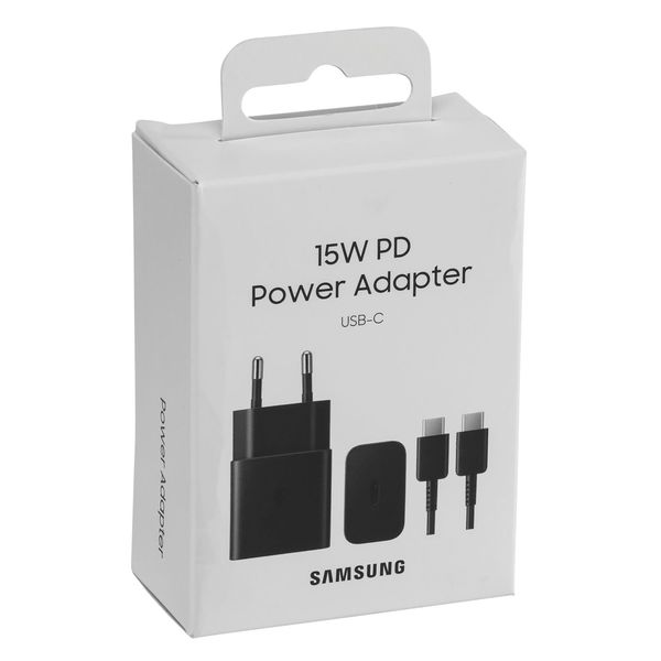 شارژر دیواری 15 وات سامسونگ مدل EP-T1510 به همراه کابل تبدیل USB-C