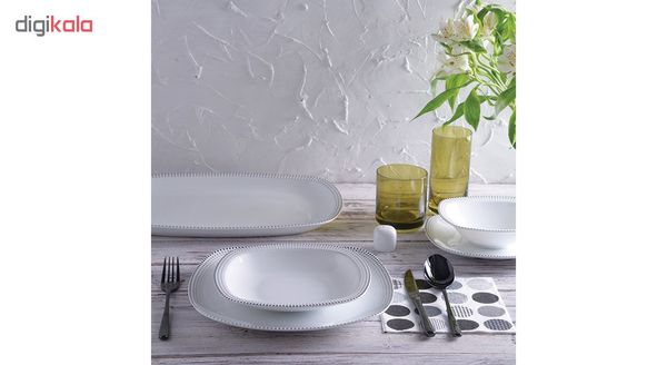 سرویس غذاخوری 27 پارچه چینی زرین ایران مدل کواترو مون بلان درجه 3							