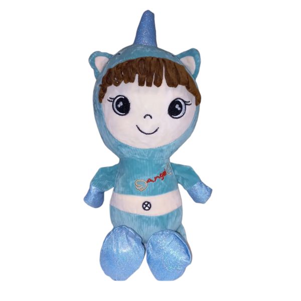 عروسک مدل دختر یونیکورن لباس کبریتی ارتفاع 50 سانتی متر