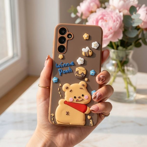 کاور مدل فانتزی طرح عروسکی Winnie Poo پو خرس مهربان مناسب برای گوشی موبایل سامسونگSamsung Galaxy A26
