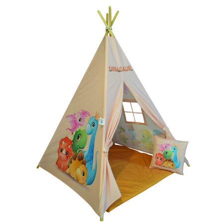 چادر بازی کودک مدل سرخپوستی طرح دایناسور PT521