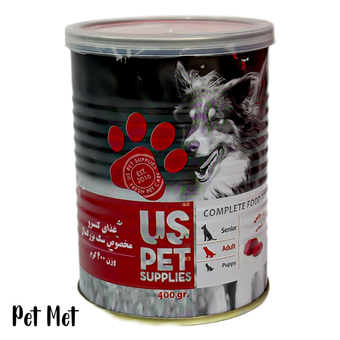 کنسرو سگ یو اس پت US Pet گوشت خالص وزن 400 گرم