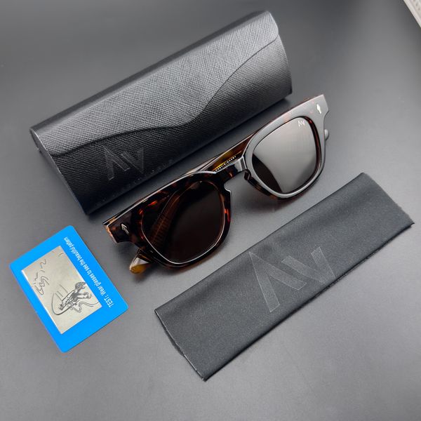 عینک آفتابی مستطیلی آلبرت وگ مدل S31110-C2 Acetate Avantgarde Visionary