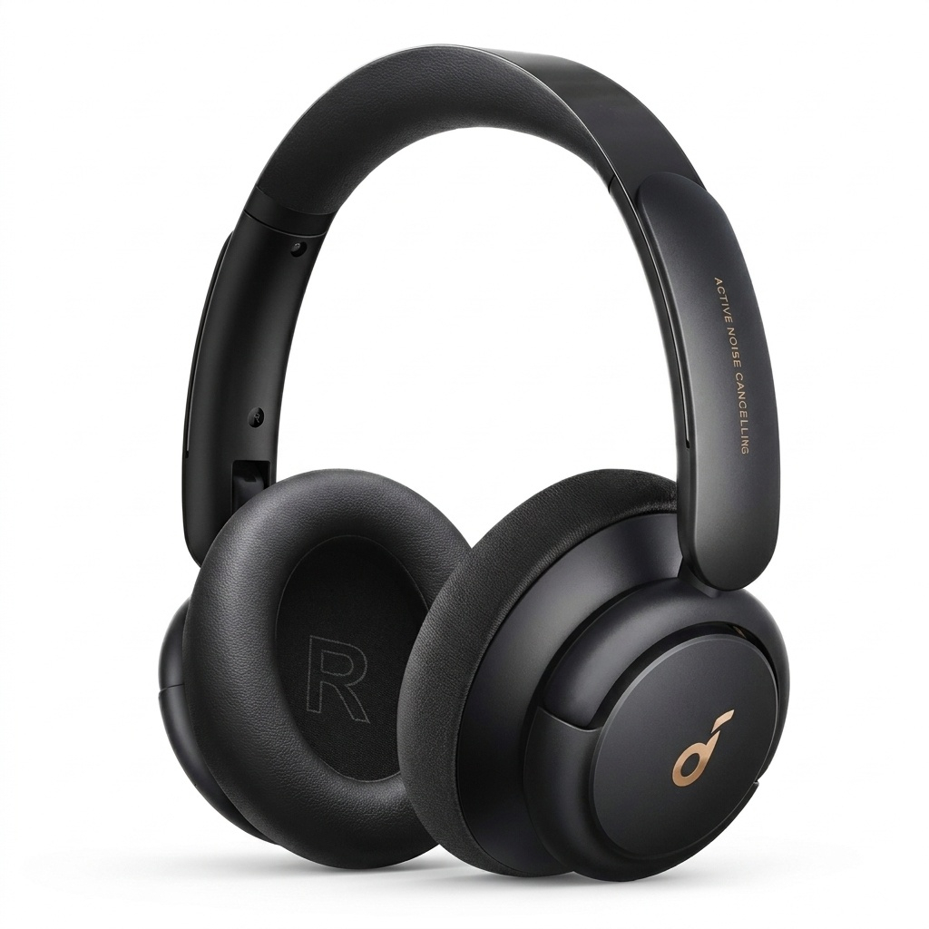 هدفون بلوتوثی انکر مدل SoundCore Life Q30 با نویز کنسلینگ فعال (ANC)، درگاه شارژ USB Type-C، دارای میکروفون دوگانه با حذف نویز،