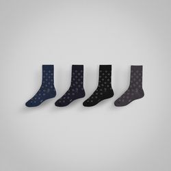 جوراب ساق بلند مردانه  آریان نخ باف مدل 5131 بسته چهار عددی