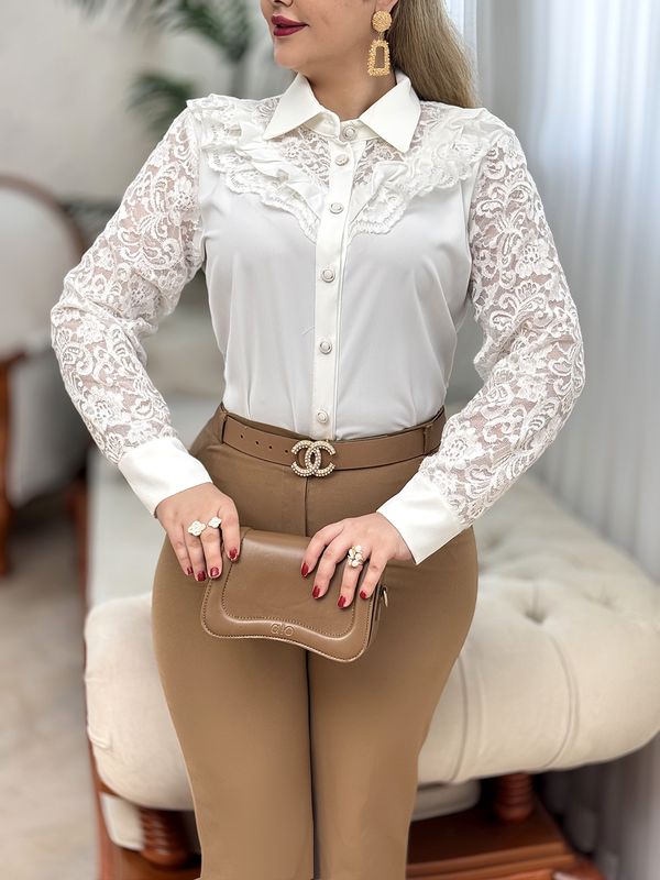 شومیز دانتل آیناز 2877