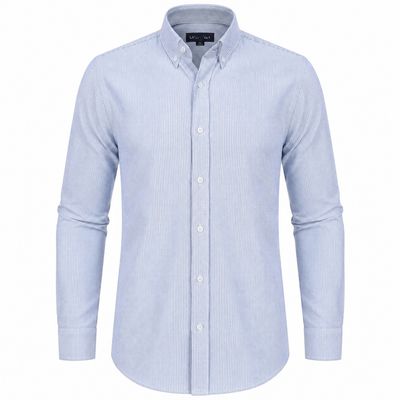 پیراهن آستین بلند یقه برگردان با تنخور معمولی (regular fit) مردانه مدل MDSS-NG6770