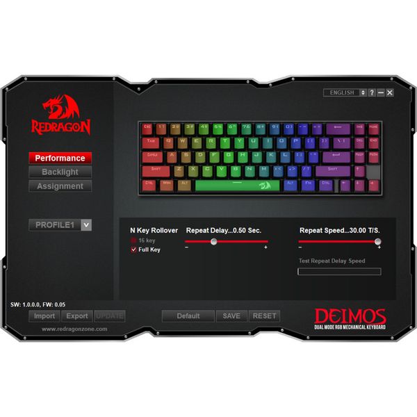 کیبورد مخصوص بازی ردراگون مدل Deimos K599