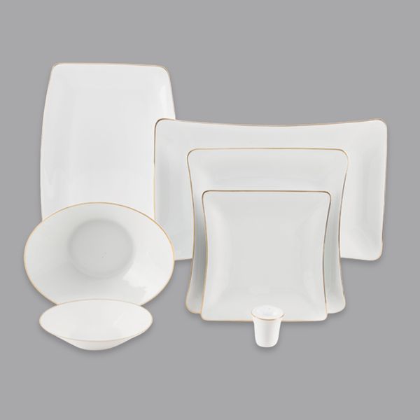 سرویس غذاخوری 30 پارچه 6 نفر چینی زرین ایران مدل وینچی سمن درجه عالی					