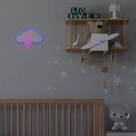 چراغ دیواری نئون دیزاین طرح Cloud-Vs-Lightning_BL*256