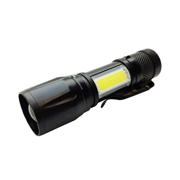 چراغقوه دستی مدل شارژی با نور مهتابی مجموعه 2 عددی