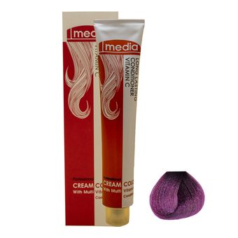 رنگ مو مدیا سری شرابی شماره 7.20 حجم 100 میلی لیتر رنگ شرابی خیلی روشن