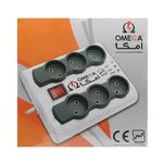 محافظ برق صوتی تصویری امگا مدل P6000 با کابل 5 متری