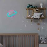 چراغ دیواری نئون دیزاین طرح Planet_PN