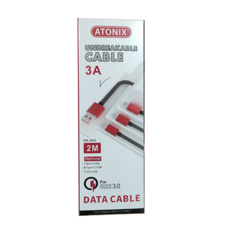 کابل شارژ و دیتا Type C  فست 2 متری ATONIX