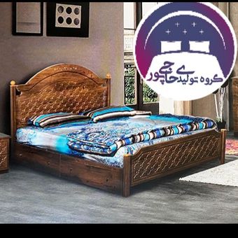 تخت خواب دونفره فلز وکیوم مدل سمین