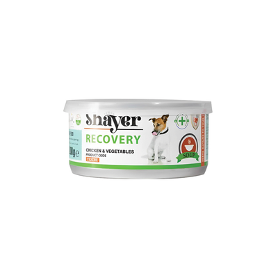 کنسرو ریکاوری سگ با طعم مرغ و سبزیجات 200 گرمی شایر / Shayer recovery dog food with chicken & vegetables flavor