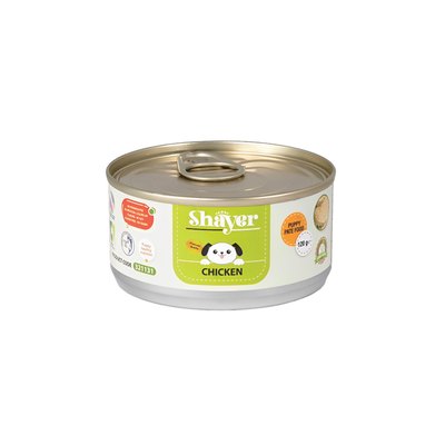 کنسرو پته توله سگ با طعم مرغ شایر /  Shayer pate canned puppy wet food with chicken falvor