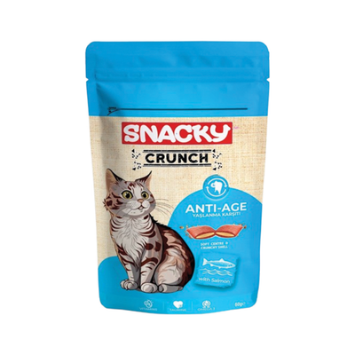 تشویقی گربه اسنکی با طعم ماهی ضد پیر شدن / Snacky crunch anti-age fish flavor