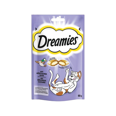 تشویقی گربه دریمیز با طعم اردک / Dreamies cat snack with duck flavor