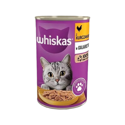 کنسرو گربه بالغ ویسکاس با طعم مرغ در سس / Whiskas canned Wet Cat Food With Chicken In Gravy