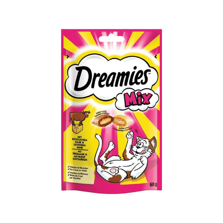 تشویقی گربه دریمیز با طعم گوشت گاو و پنیر / Dreamies cat snack with beef and cheese flavor